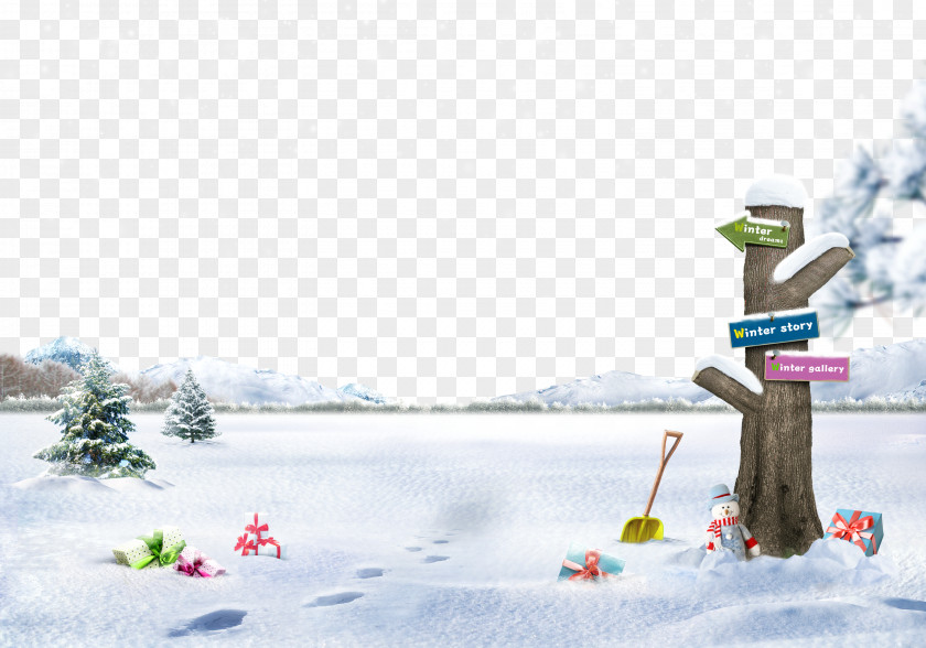 Snow Flying And Signposts Snowman Winter Boot PNG
