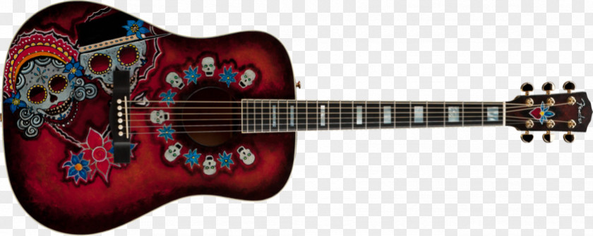 Acoustic Guitar Acoustic-electric Fender Musical Instruments Corporation Music PNG guitar music, Dia Los Muertos clipart PNG