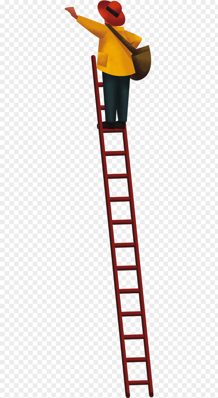 Climb The Ladder Boy Vecteur PNG