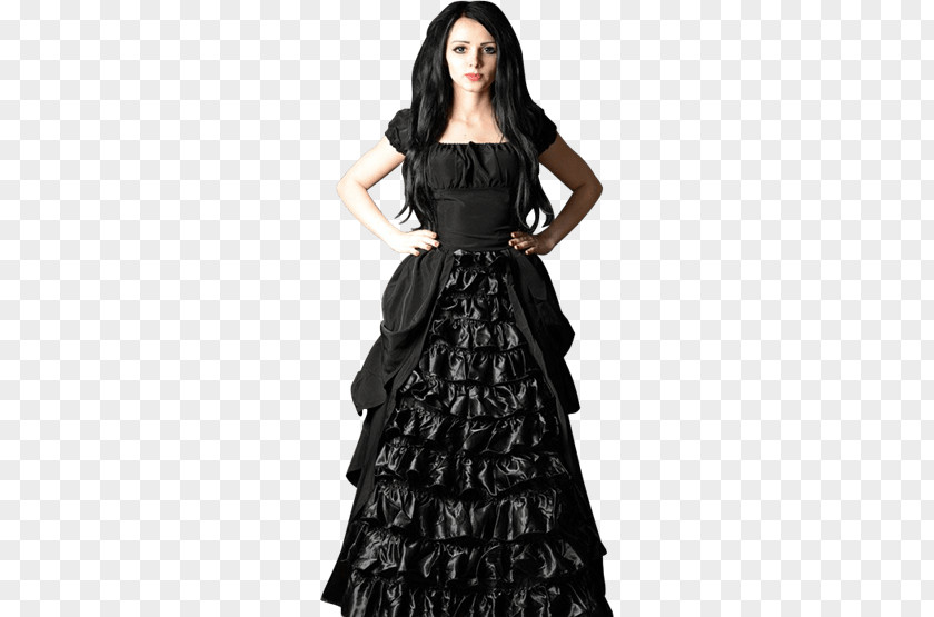 Dress Little Black Wedding Ball Gown Victorian Fashion PNG