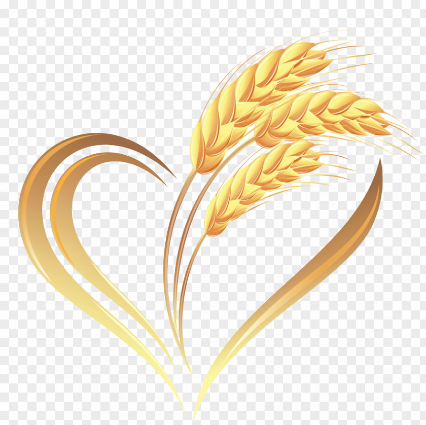 Golden Wheat Heart Cereal PNG