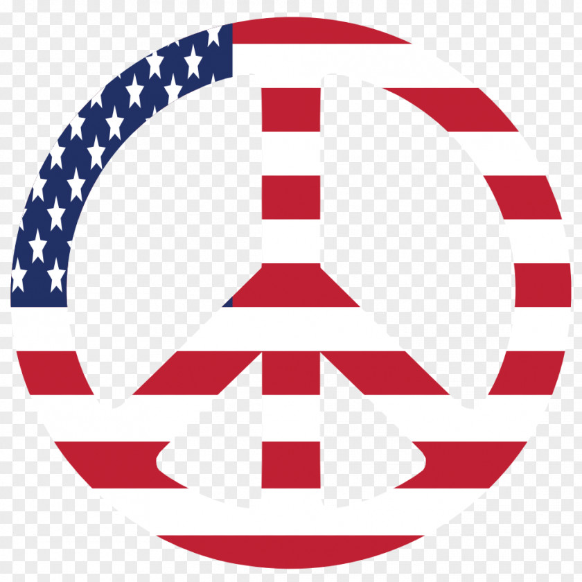 United States Flag Of The Peace Symbols PNG