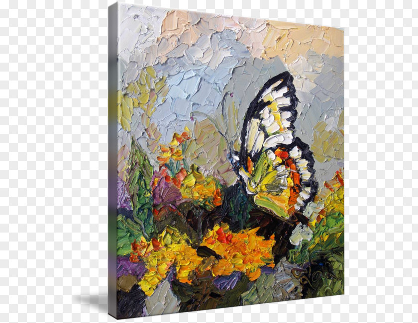Watercolor Butterfly Oil Painting Impressionism PNG