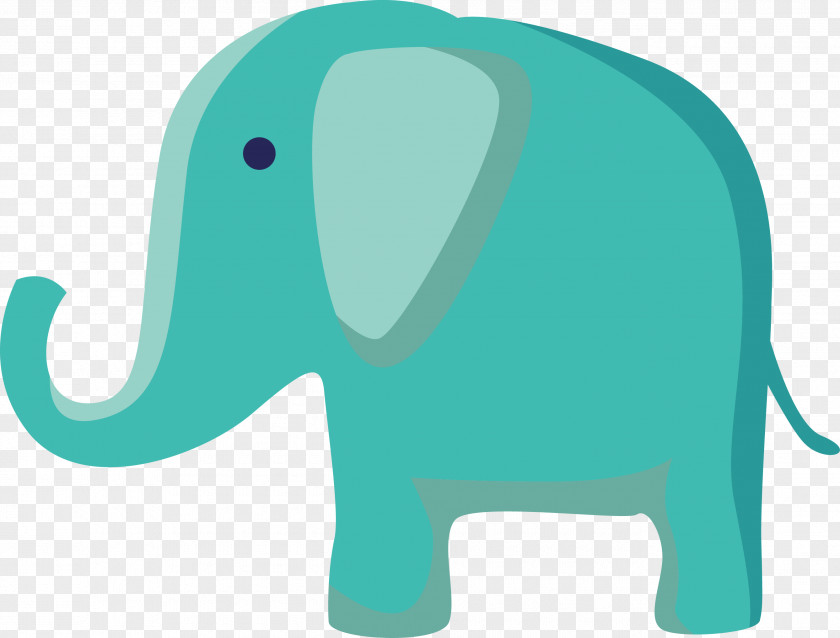 Blue Elephant Vector Indian Clip Art PNG