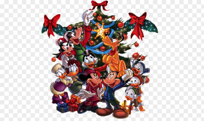 Mickey Mouse Minnie Donald Duck Goofy Christmas PNG