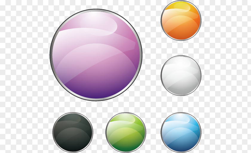 Round Crystal Button Download Computer File PNG