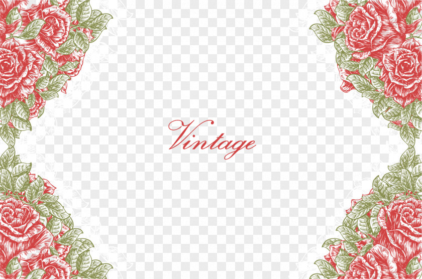 Texture Free Vector Flowers Border Buckle Material PNG