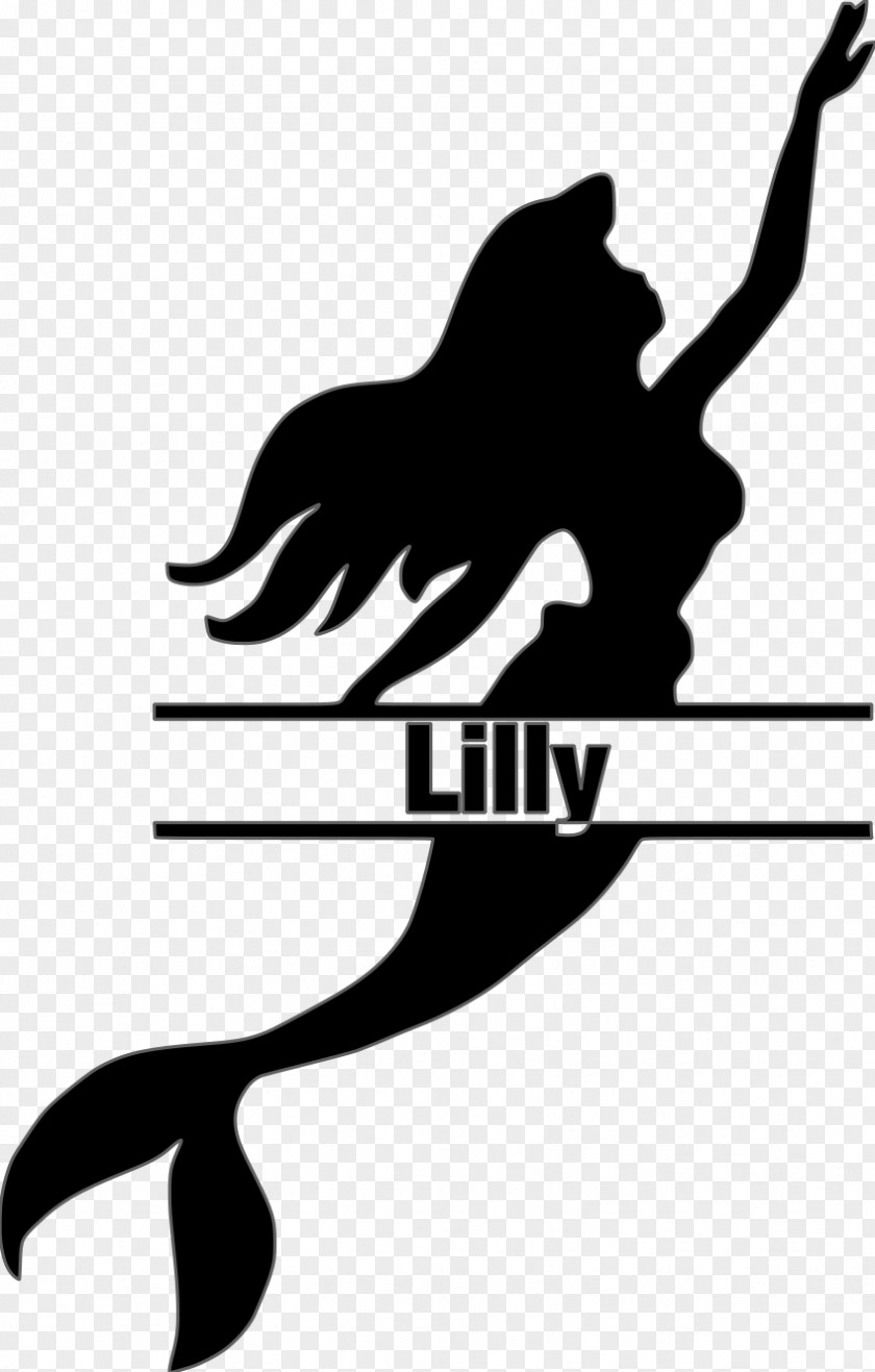 Monogram Circle Silhouette Ariel Eric The Little Mermaid PNG