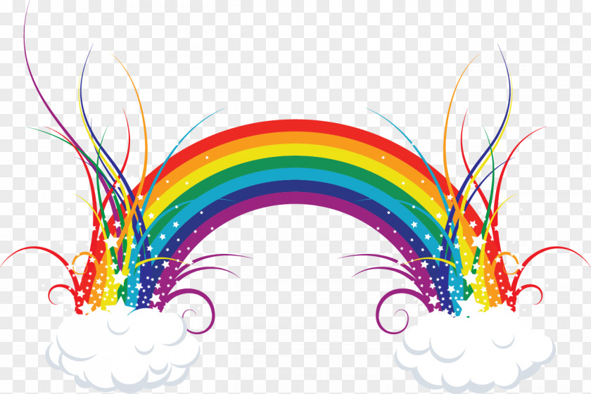 Vector Rainbow Cartoon Clip Art PNG