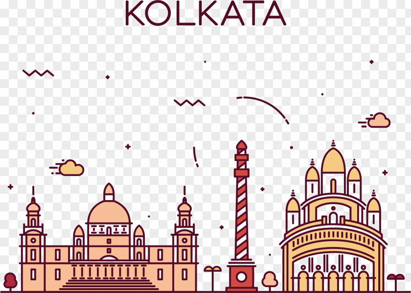 Calcutta Vector Kolkata Stock Illustration Skyline PNG