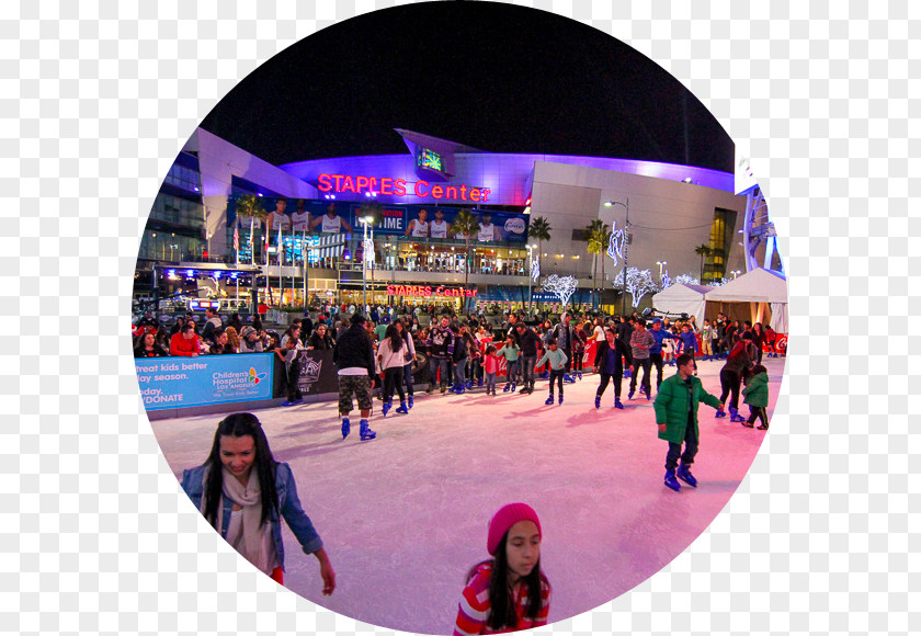 Ice L.A. Live Rink Los Angeles Kings Skating Recreation PNG