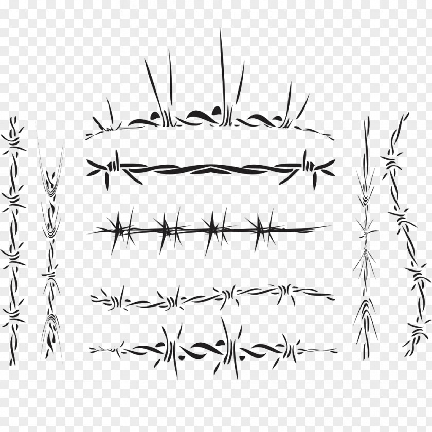 Vector Dividing Line Collection Wire Adobe Illustrator Perimeter Fence PNG