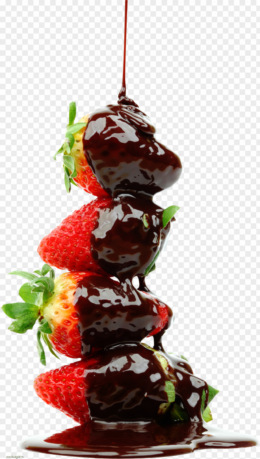 Strawberry Chocolate Fountain Fondue Ice Cream Machine PNG