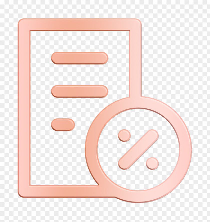 Tax Icon Percent Finances Lineal PNG