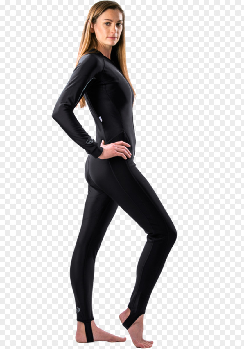 Black Zipper Jumpsuit Wetsuit Underwater Diving Clothing PNG