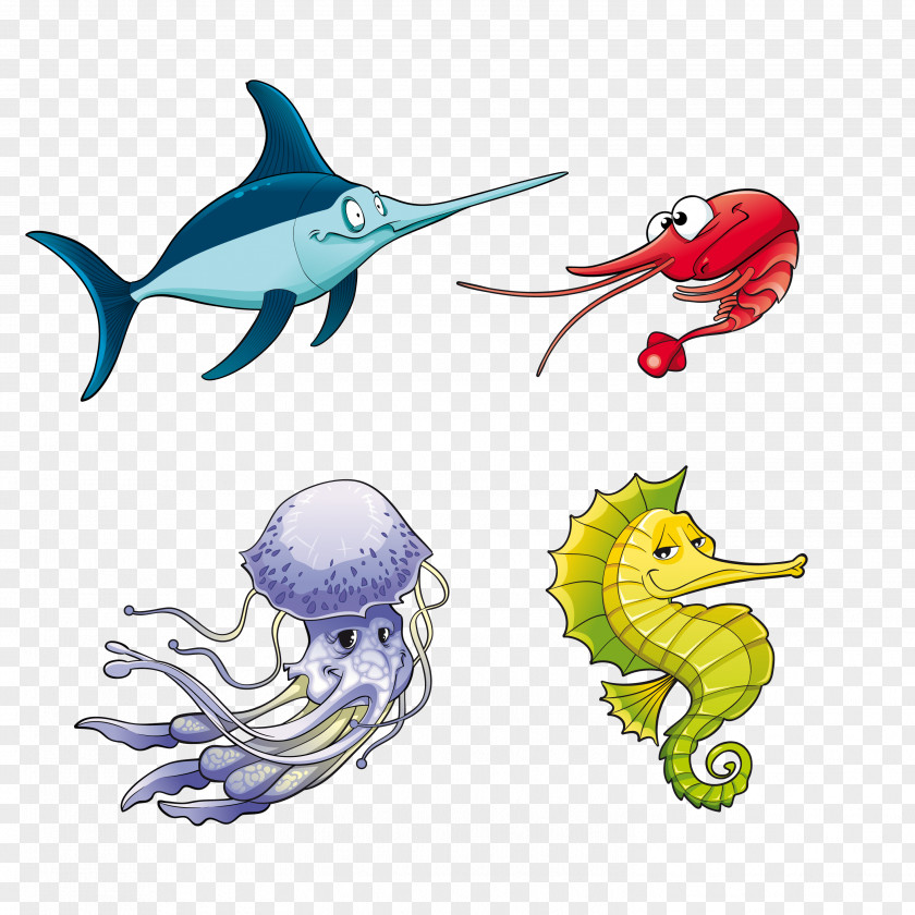 Cartoon Fish Benthic Fauna PNG