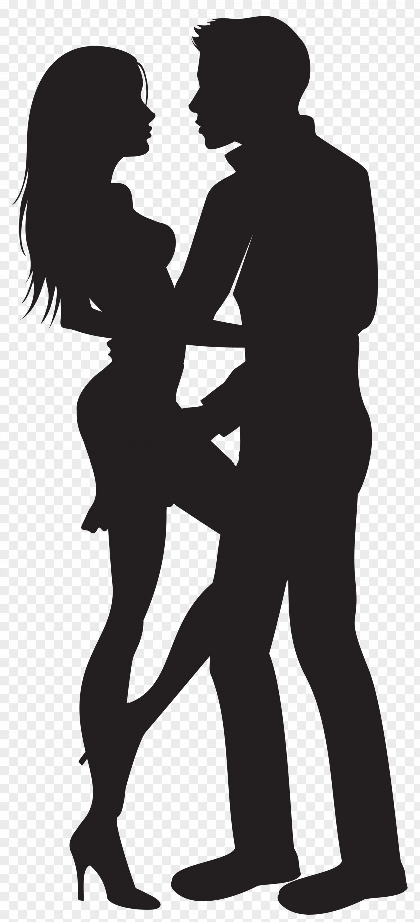 Couple Silhouettes Clip Art Image PNG