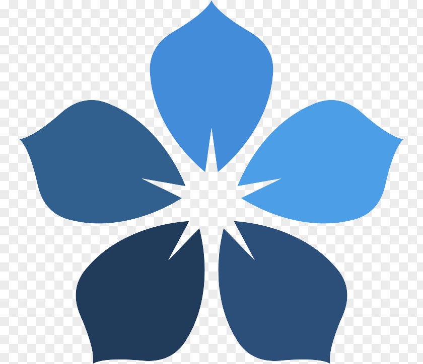 Symmetry Electric Blue Leaf Cobalt Petal Plant PNG