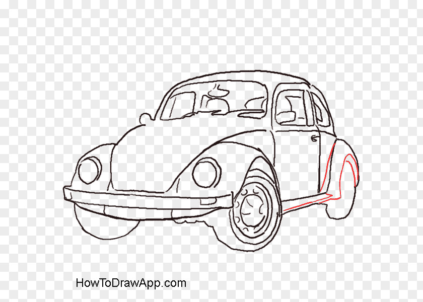 Car Volkswagen Beetle Classic Drawing PNG