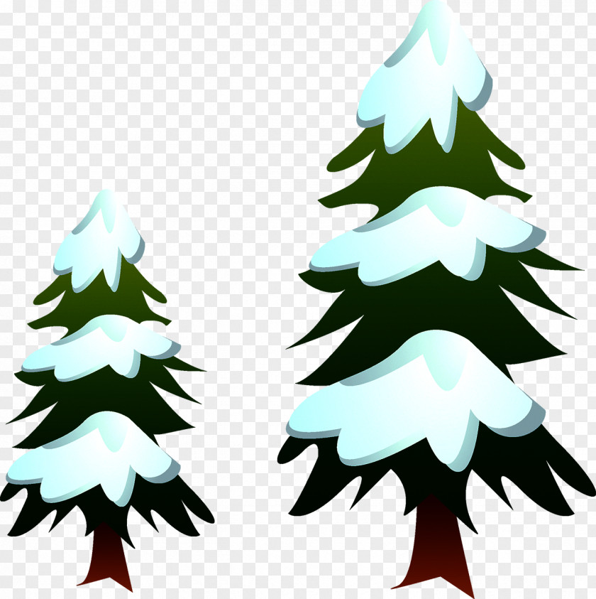 Christmas Tree Snowman Winter Illustration PNG