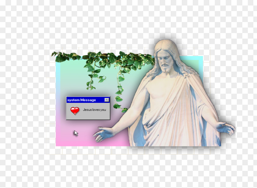 Christus Tumblr Statue Vaporwave PNG