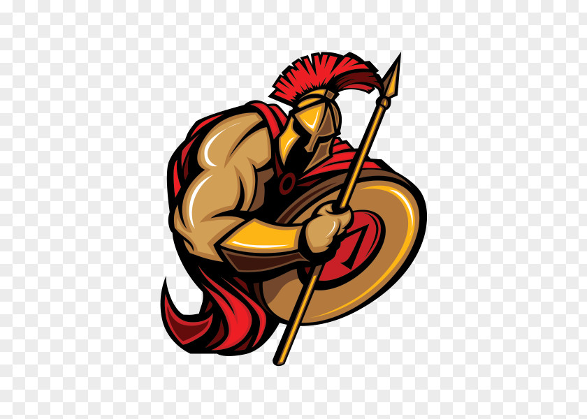 Hockey Spartan Race Army Mascot Clip Art PNG