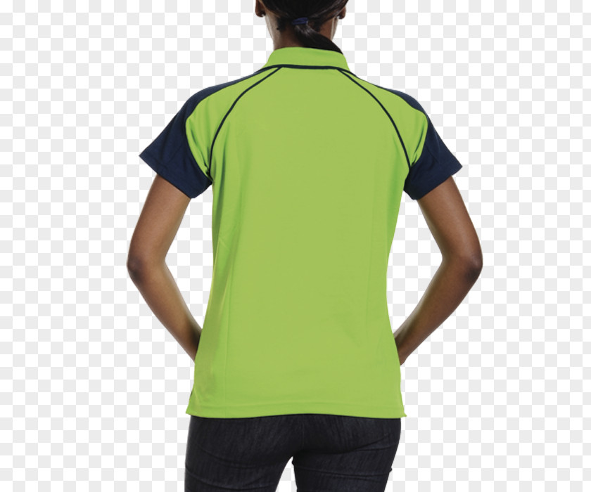 T-shirt Polo Shirt Collar Sleeve Green PNG