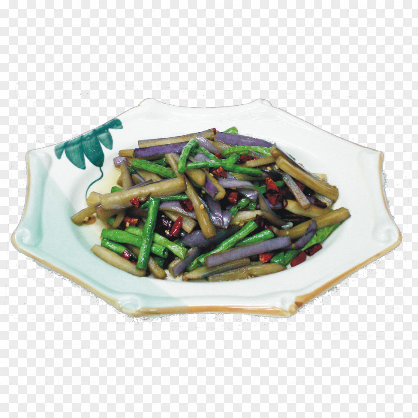 Long Beans Fried Eggplant Yardlong Bean Sichuan Cuisine Green Recipe PNG