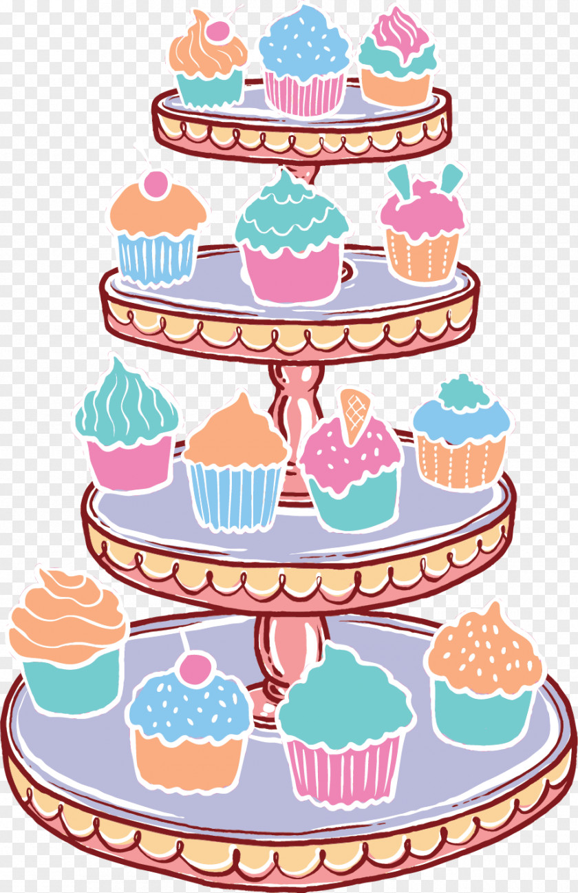 Vector Layer Cake Rack Cupcake Dobos Torte Sugar PNG