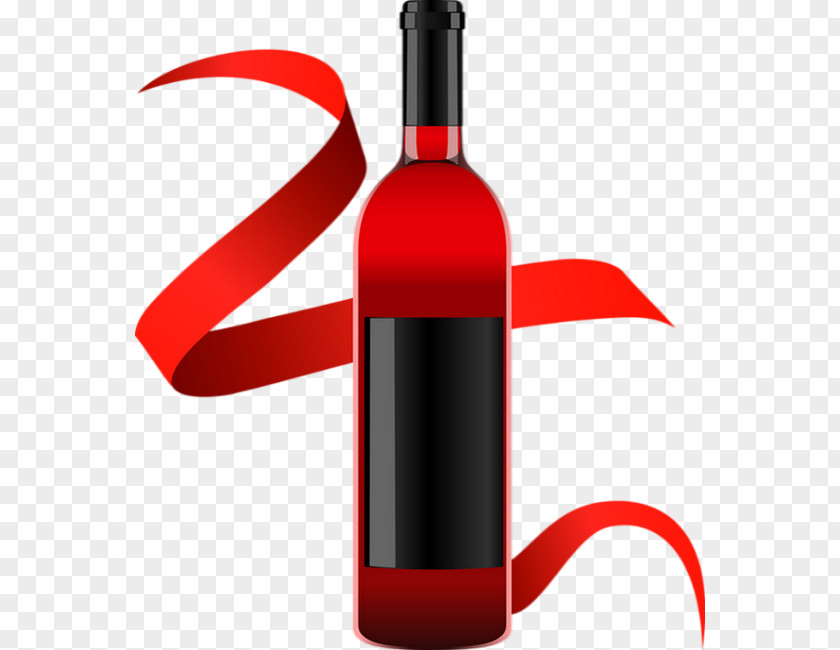 Wine Red Champagne Bottle PNG