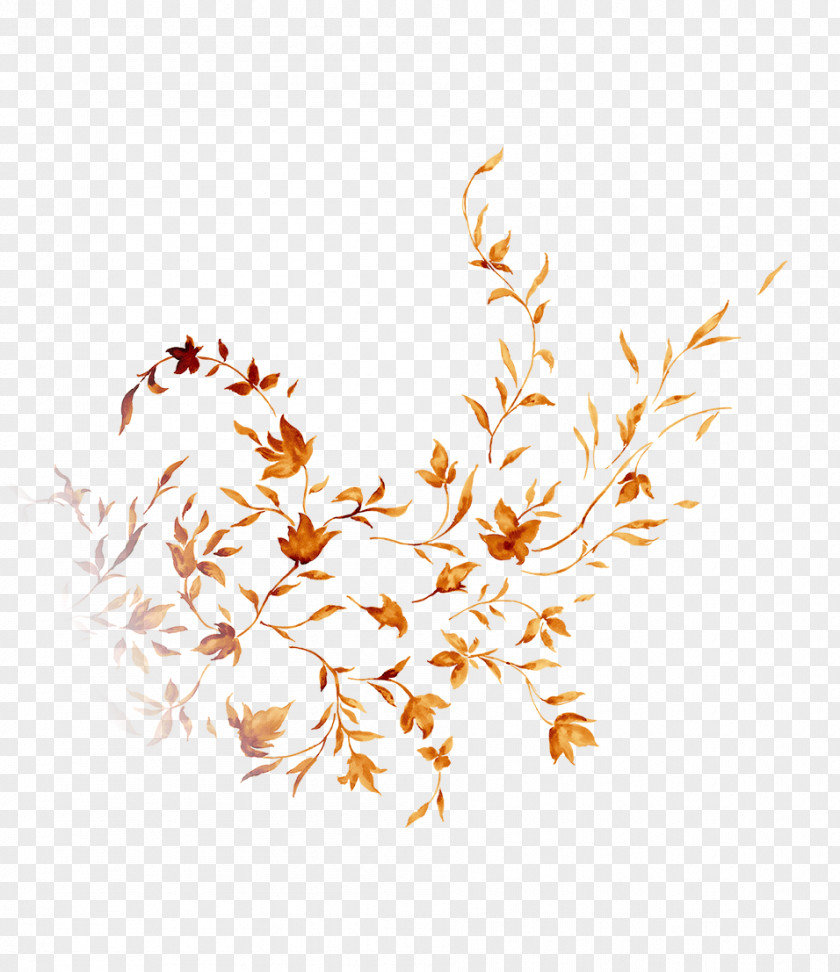 Yellow Autumn Leaves Falling Free Material Petal Maple Leaf PNG