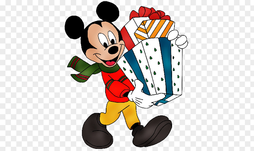 Disney Clip Art Mickey Mouse Minnie Christmas PNG