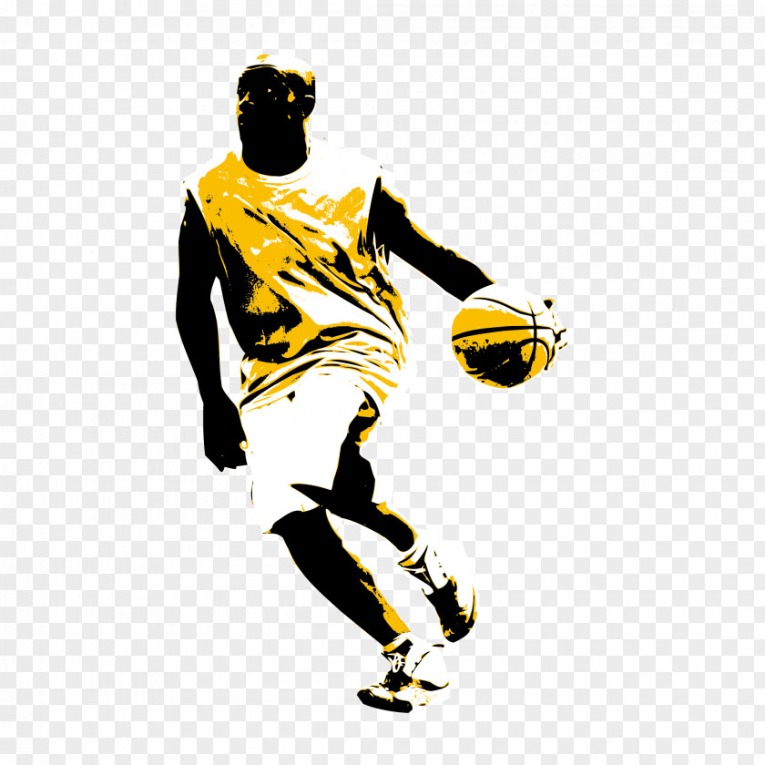 Man Dribbling Basketball Slam Dunk Sport Clip Art PNG