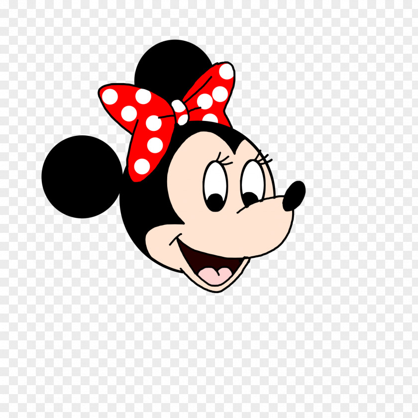 Minnie Mouse Cartoon Head Shot Character PNG