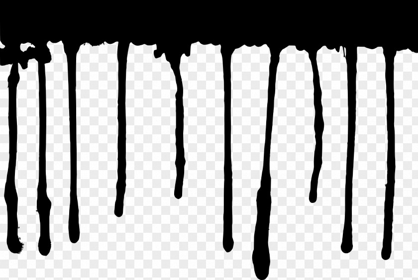 Paint Drip Black And White Monochrome Photography PNG