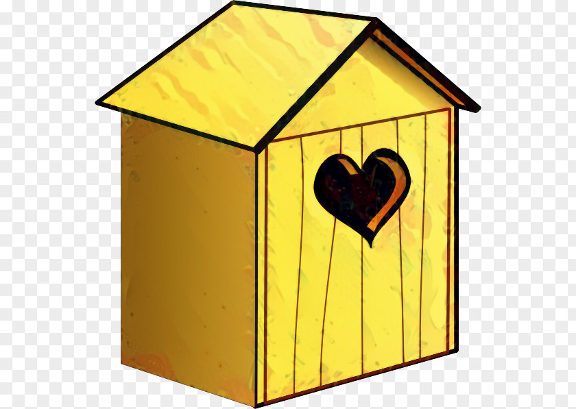 Birdhouse Shed Yellow Background PNG
