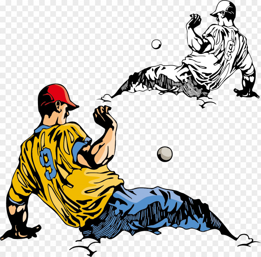 Comic Style Baseball Vector Material Sport Athlete PNG