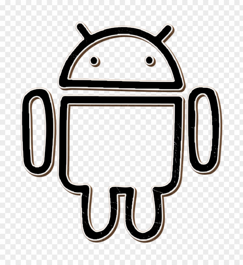 Hand Drawn Icon Logo Android Outline PNG