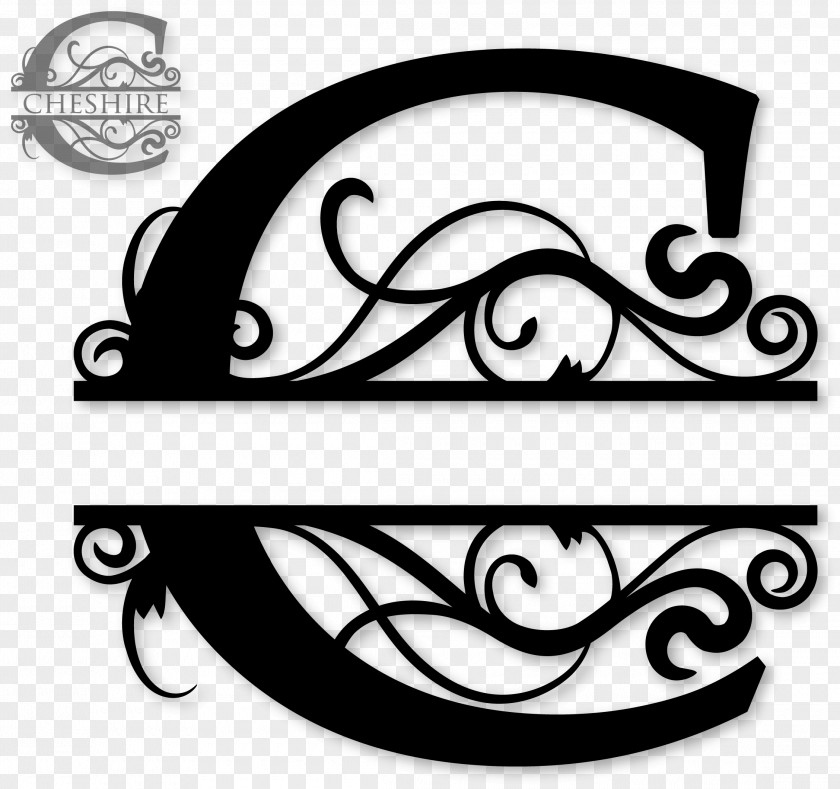 Letter C Monogram Initial Clip Art PNG