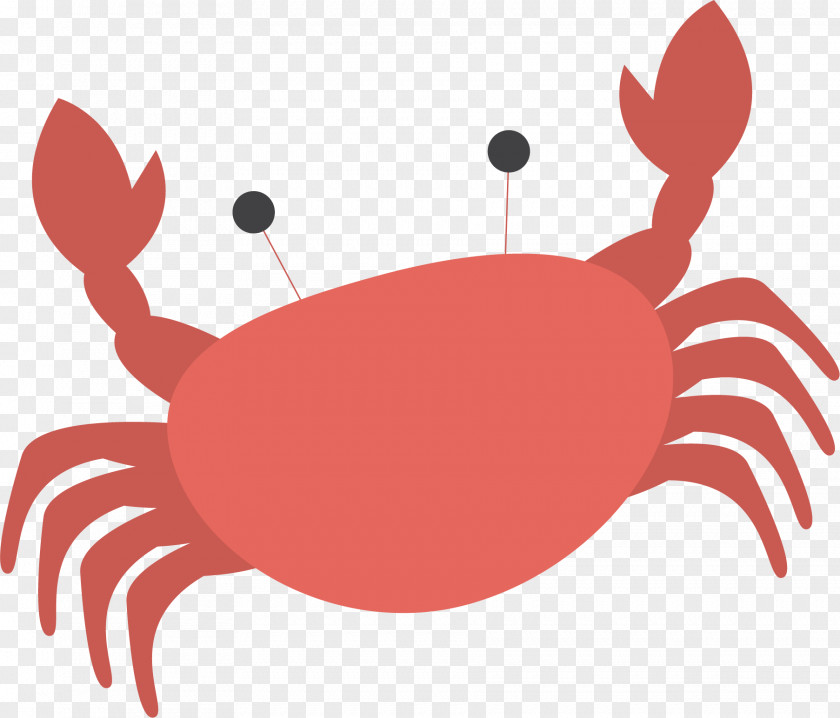 Red Crab Vector Clip Art PNG