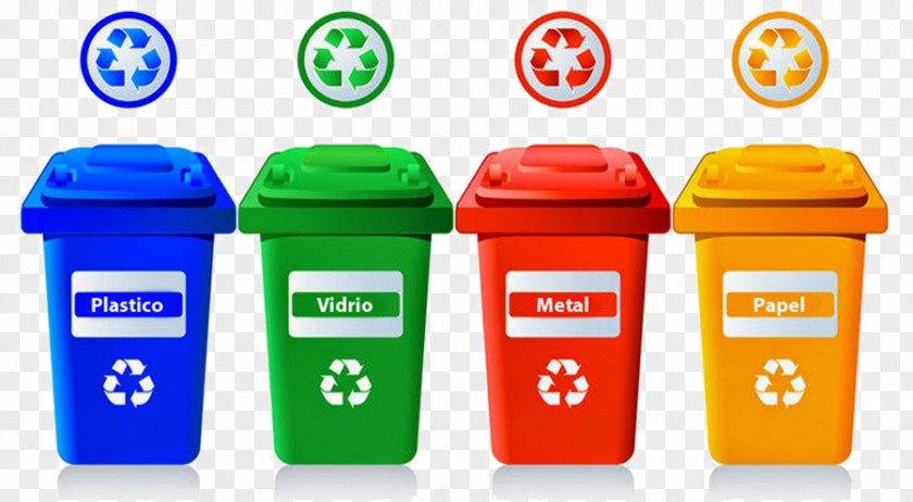 Waste Disposal Paper Sorting Recycling Bin PNG