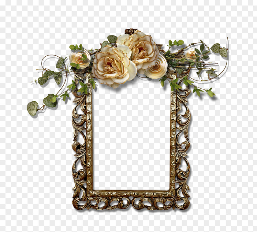 Continental White Rose Decoration Border Picture Frame Scrapbooking PNG