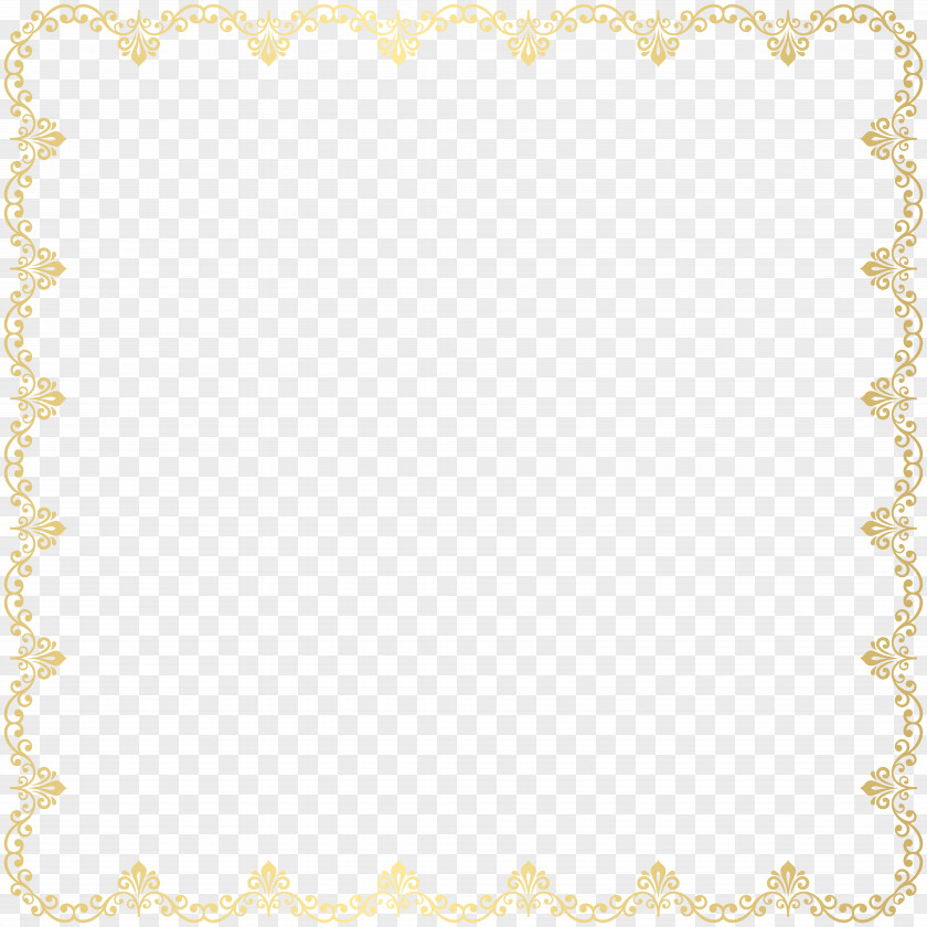 Deco Frame Border Transparent Clip Art Image Yellow Area Pattern PNG