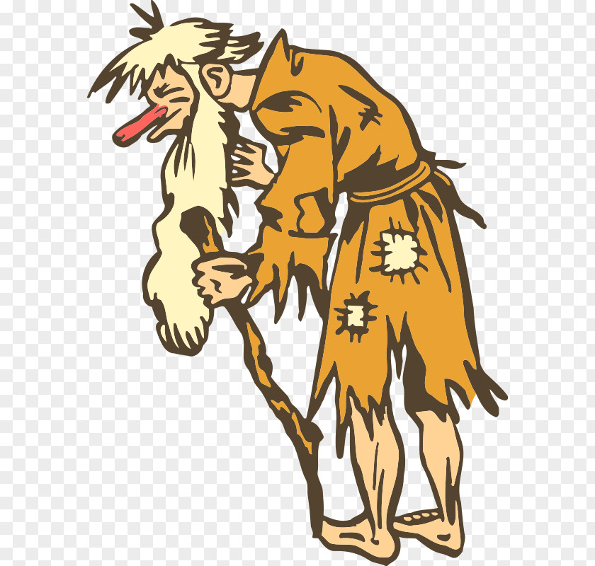 OLD MAN Begging Tramp Clip Art PNG