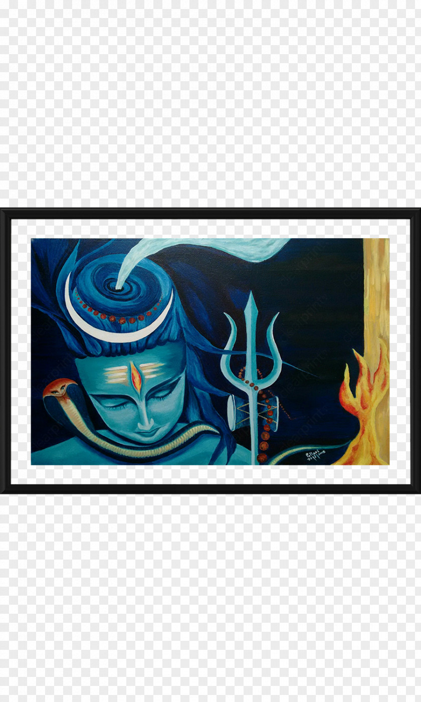 Painting Mahadeva Modern Art Canvas PNG