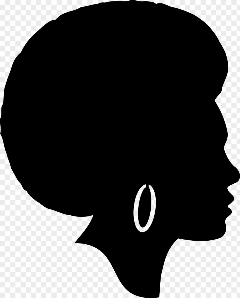 Afro Silhouette Male Clip Art PNG