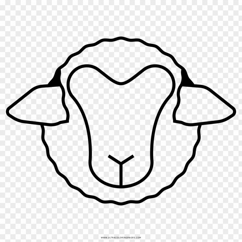 Sheep Drawing Coloring Book Logo PNG