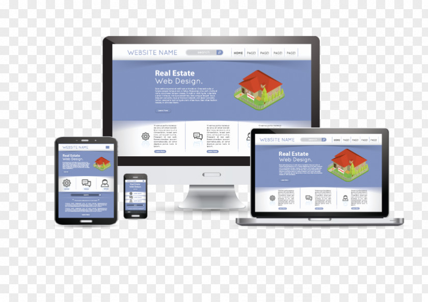 Real Estate Design Responsive Web Development PNG