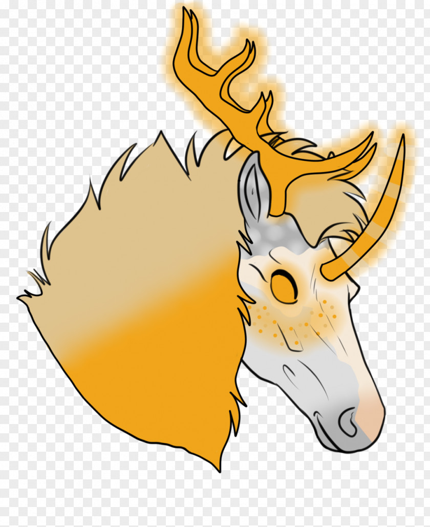 Glowing Halo Reindeer Horse Antler Mammal PNG