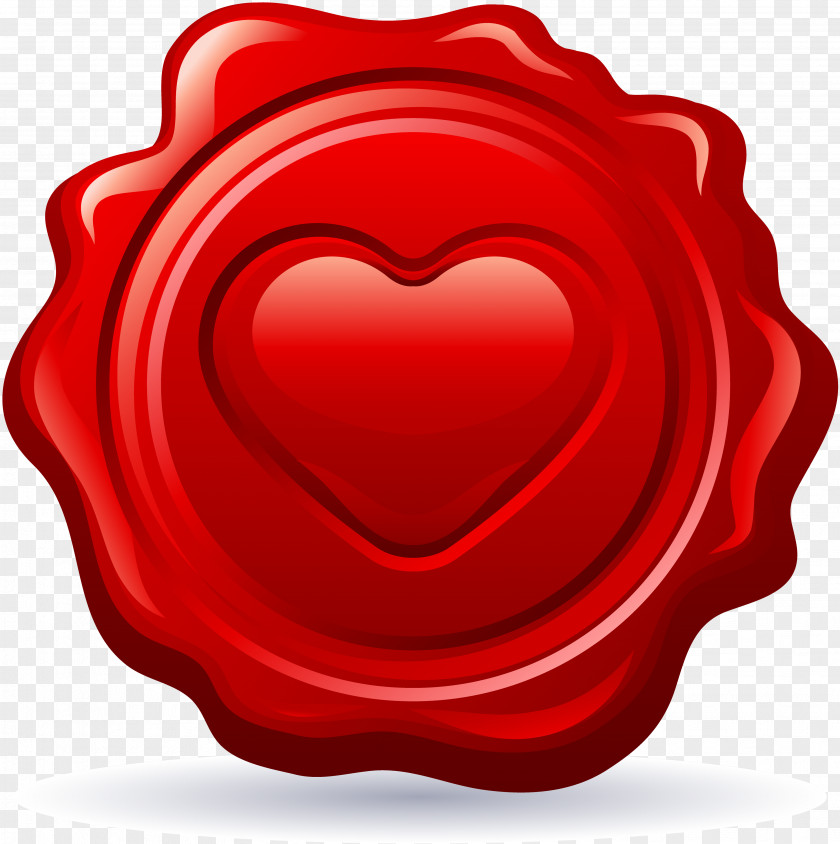 Heart Red Seal Clip Art PNG